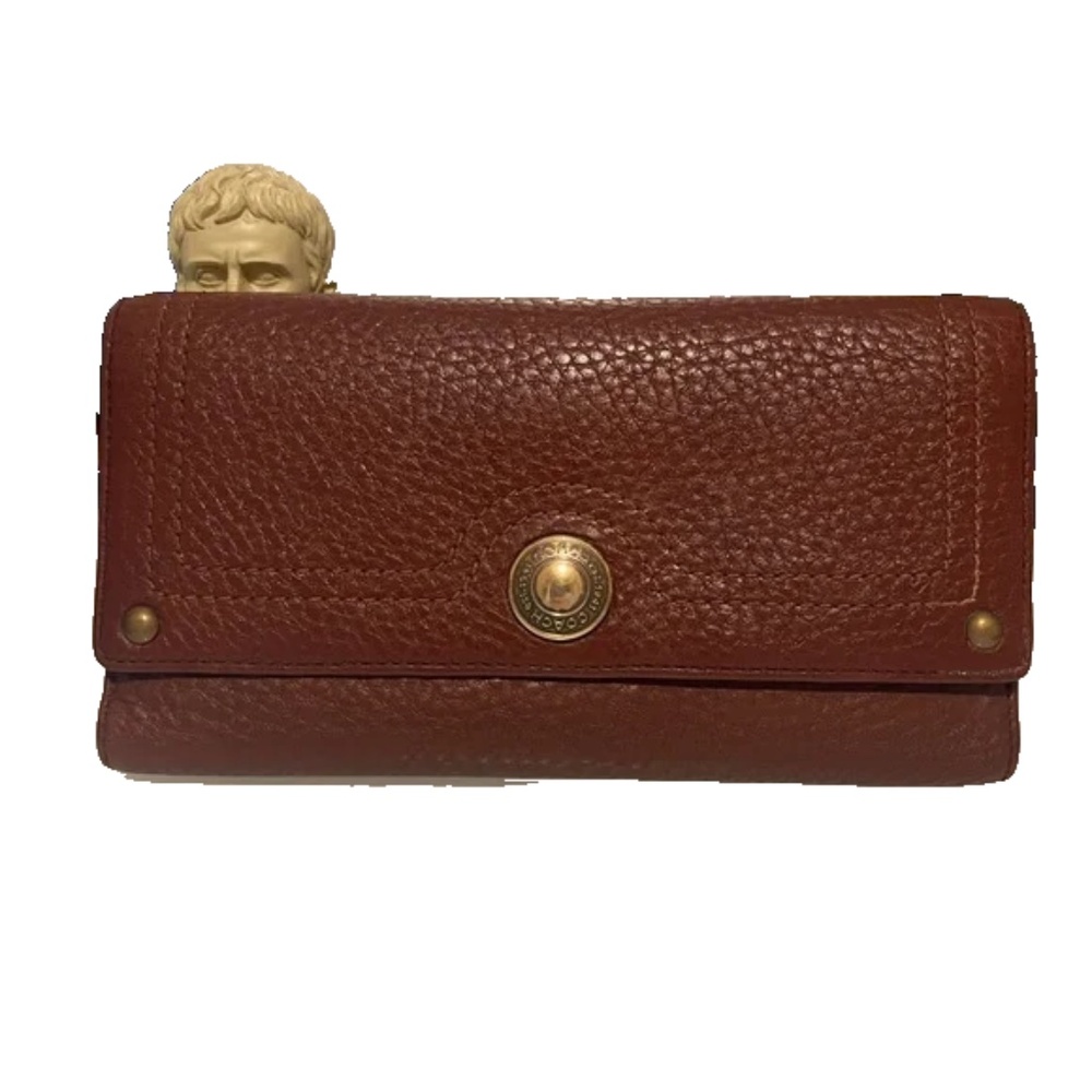 Coach leather Brown long Wallet, Established 1941 with a check holder